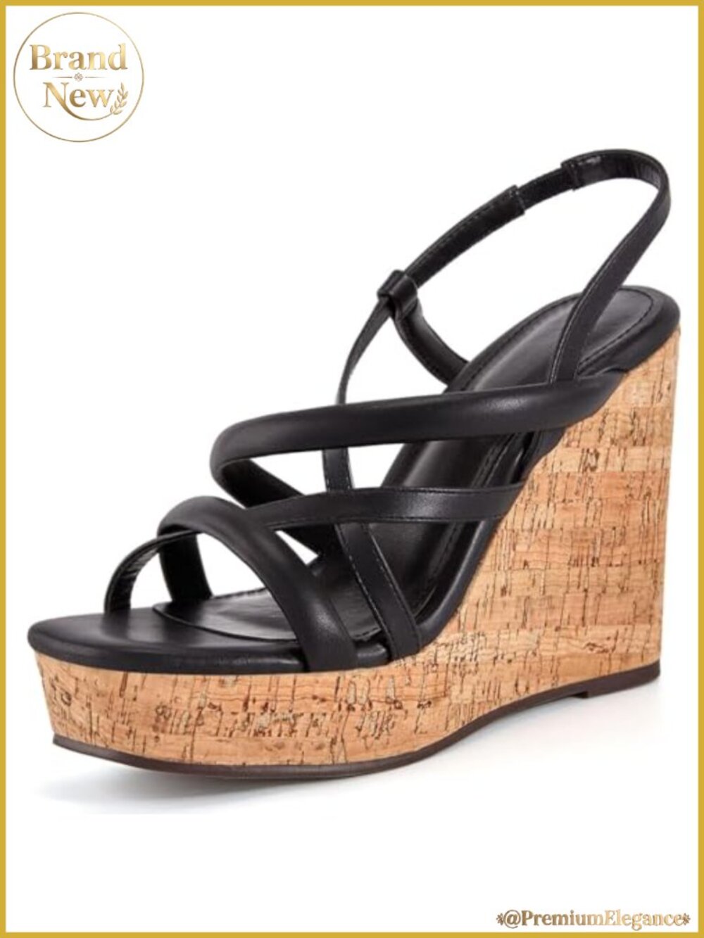 Cork Slingback Platform Wedge Sandals Espadrilles Heels Open Toe